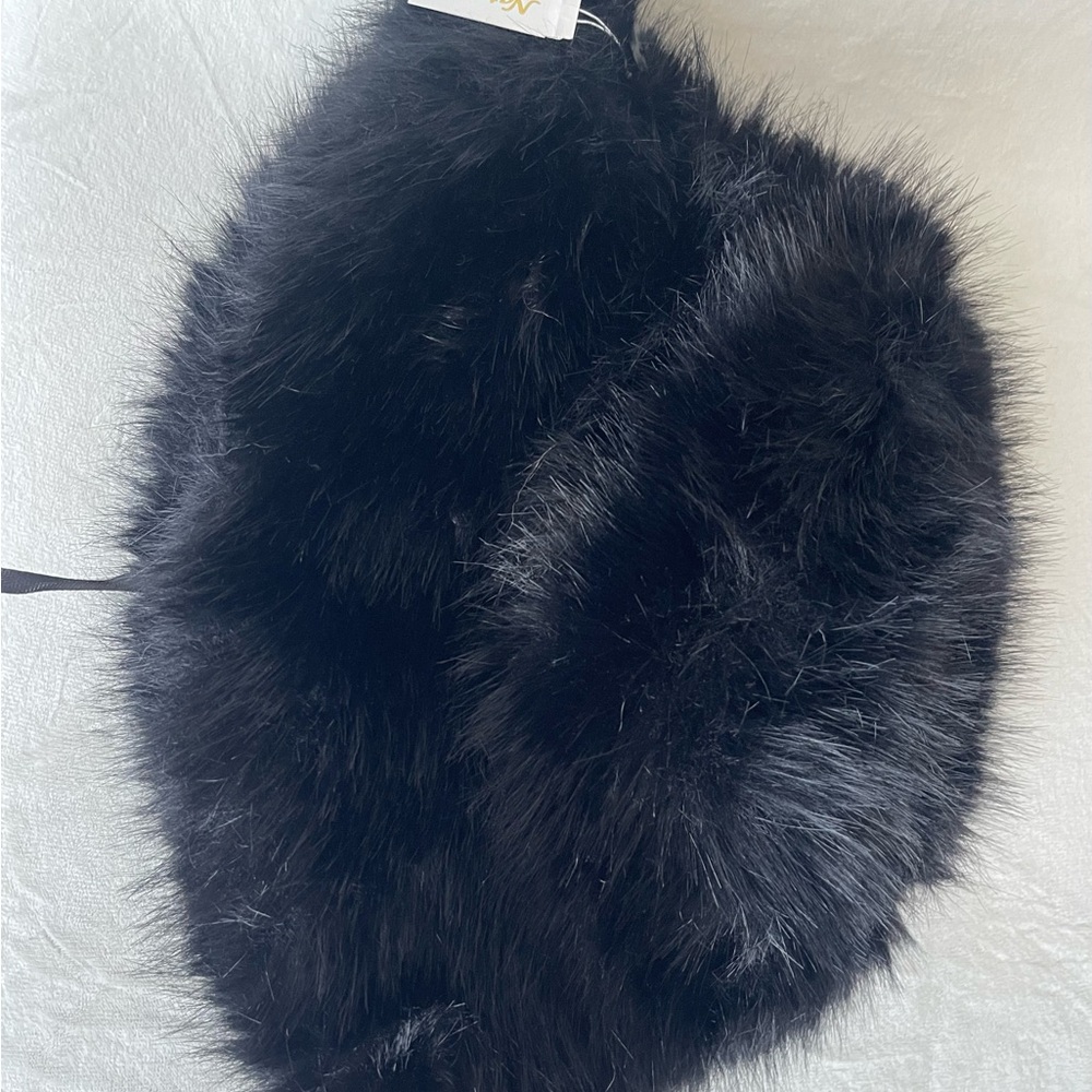 Black Faux Fur Hat